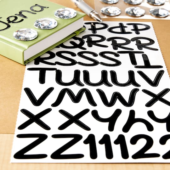 Black Licorice Handwriting Alphabet Stickers by Recollections™